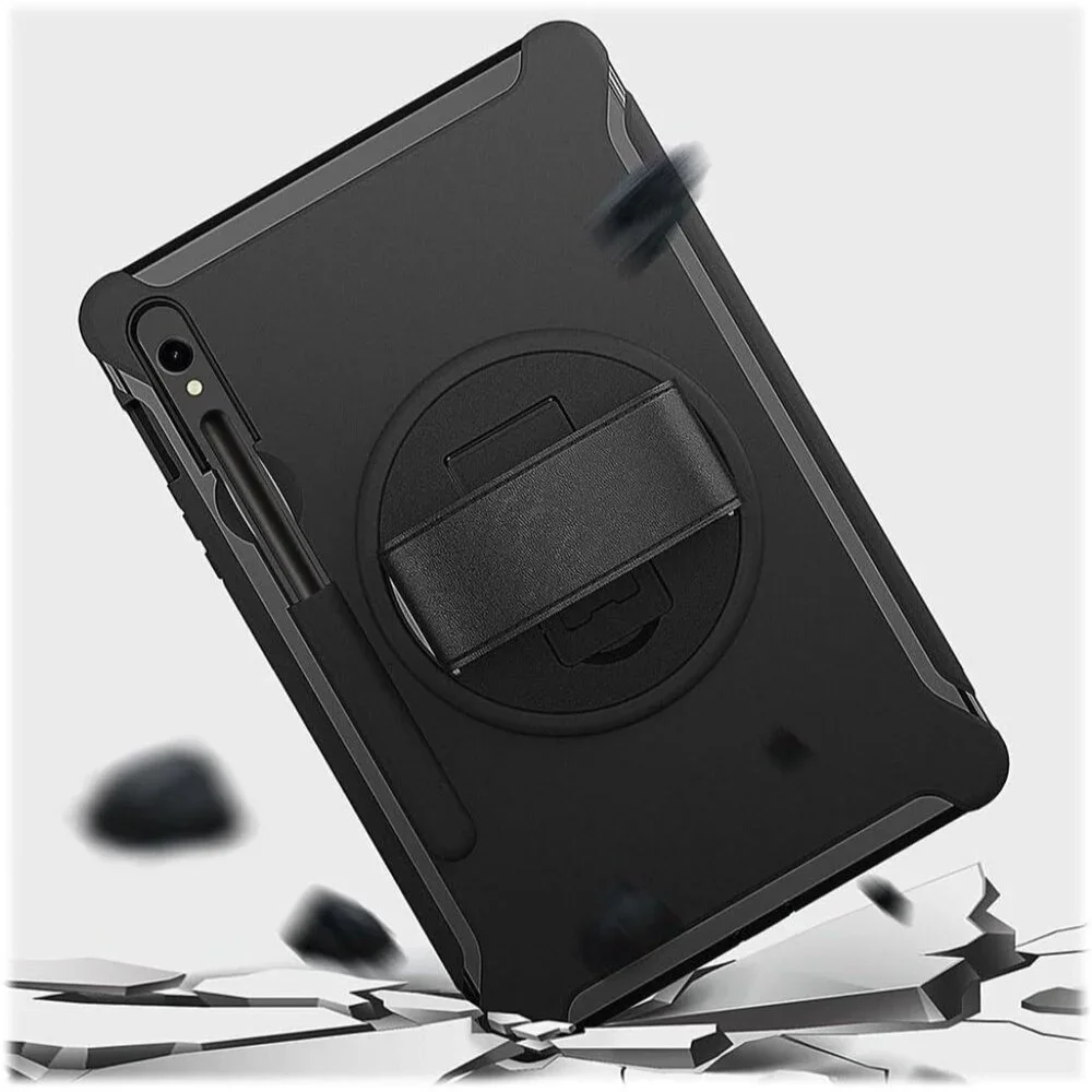 SaharaCase Protection Hand Strap Case for Samsung Galaxy Tab S9+ / S10+ -‎ Black
